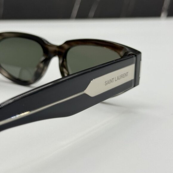 NEW SAINT LAURENT SL618 004 SUNGLASSES UNISEX HAVANA GREY EYEWEAR SL 618 004 main image 11